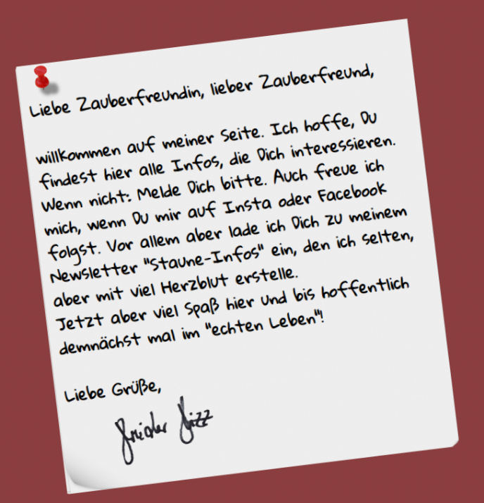 Begrüssungsbrief Willkommen